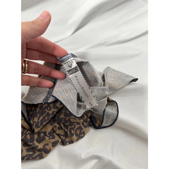 Vull‎ Sport Y2K Tie Wrap Cropped Tank Top S Brown Leopard Print - Picture 5 of 6